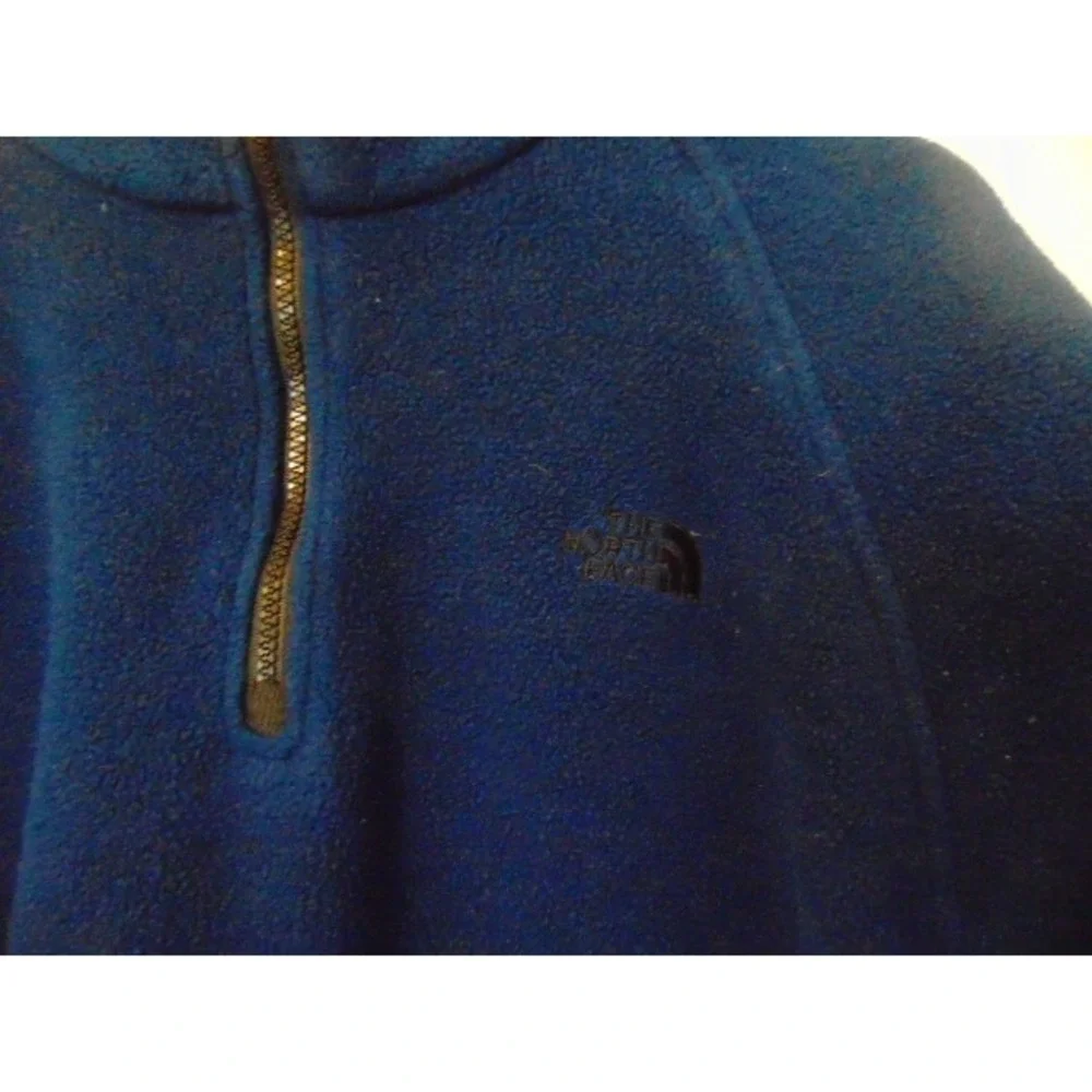The North Face 1/2 Zip Blue Fleece Pullover Jacket‎ Men's Sz M Polartec
